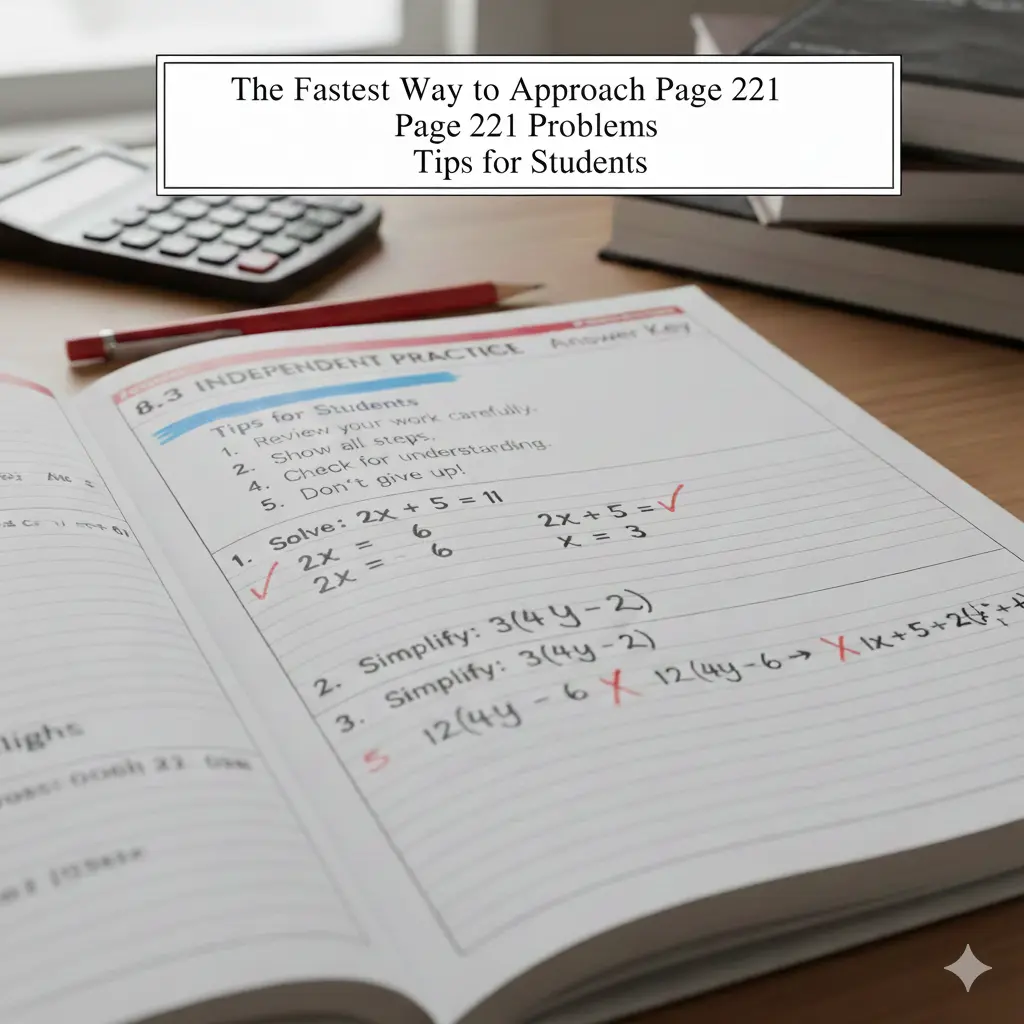 How to Use the 8.3 Independent Practice Page 221 Answer-Key for Effective Study