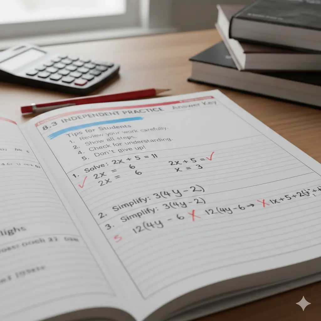 Understanding the 8.3 Independent Practice Page
